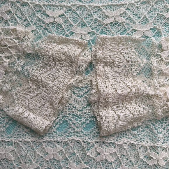 Kimchi Blue Lace Blouse - Cream Size M Boho Cottagecore Festival Feminine - Picture 9 of 13